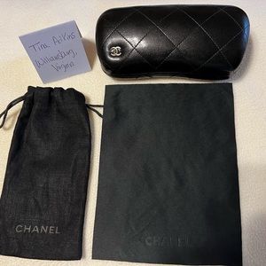 Chanel sunglass case and accessories